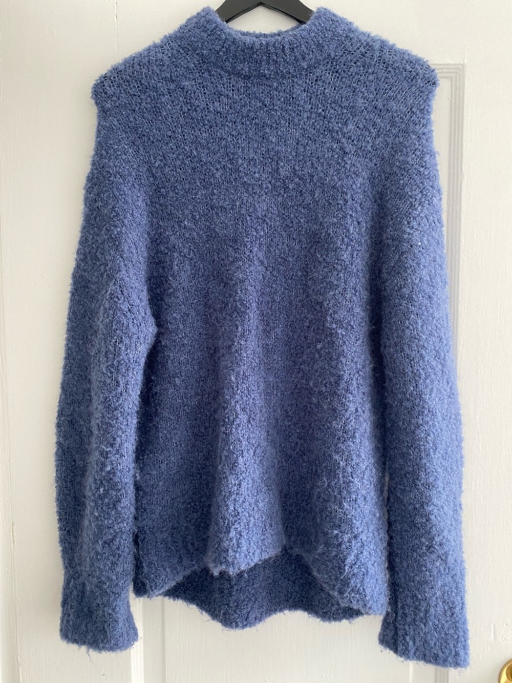 Madewell- Cozy Blue Fuzzy Knit Women's Sweater